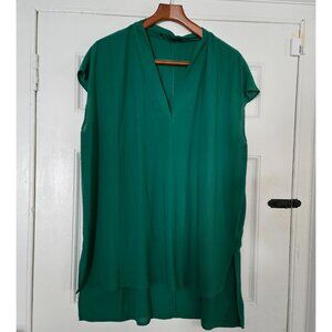 Eloquii High-Low Hemline Blouse Green, Size 16